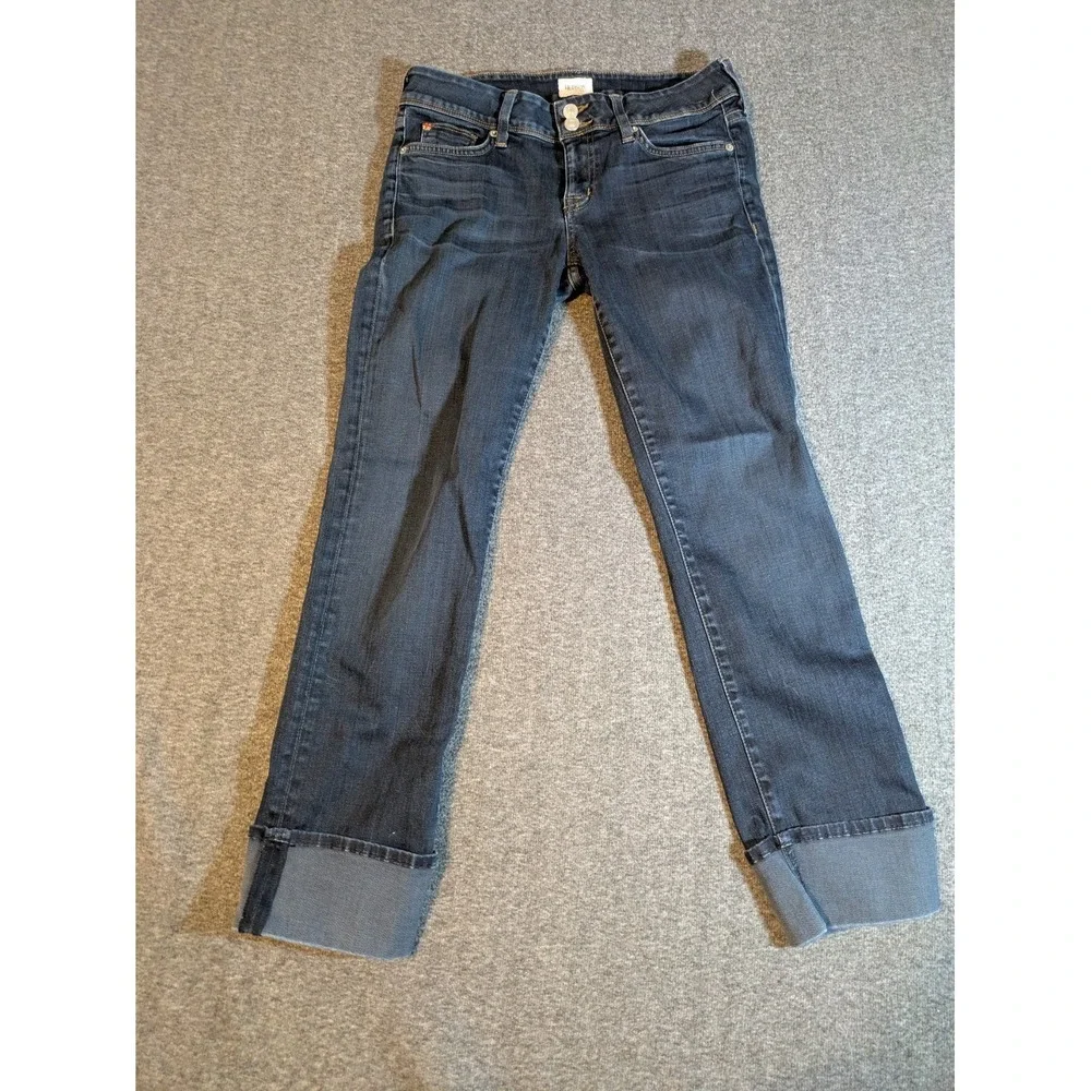 Hudson Jeans Women's Size 28 Ginny Straight Cropped‎ Cuffed Denim Made In USA